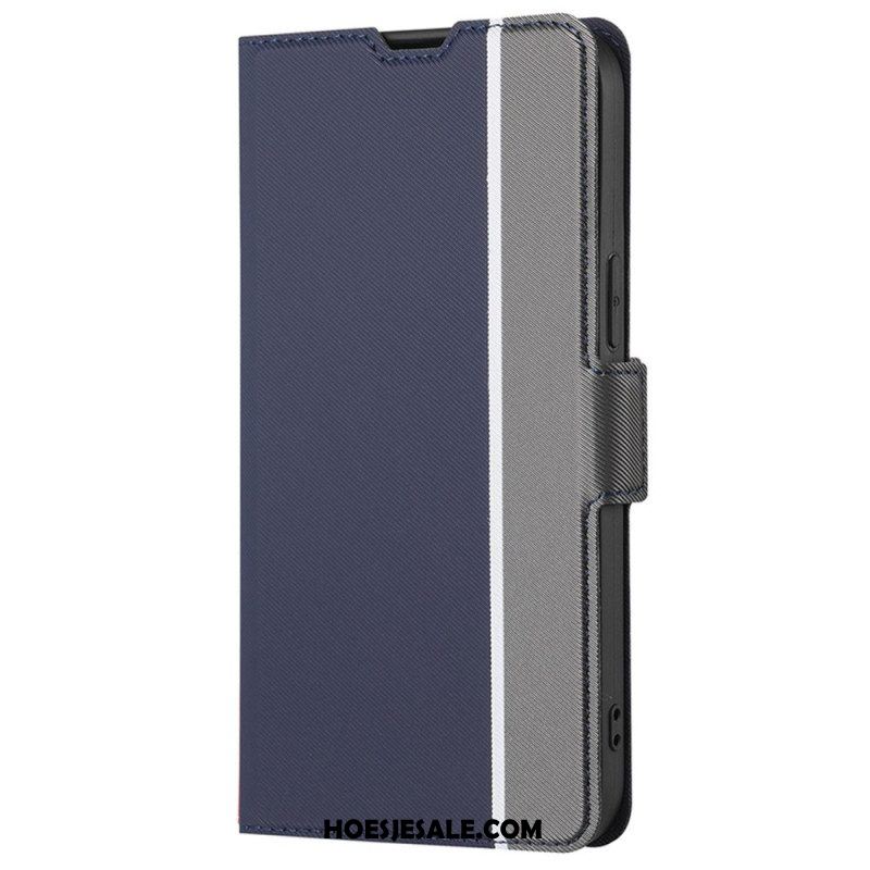 Leren Hoesje voor Xiaomi 12 / 12X Tweekleurige Dubbele Sluiting