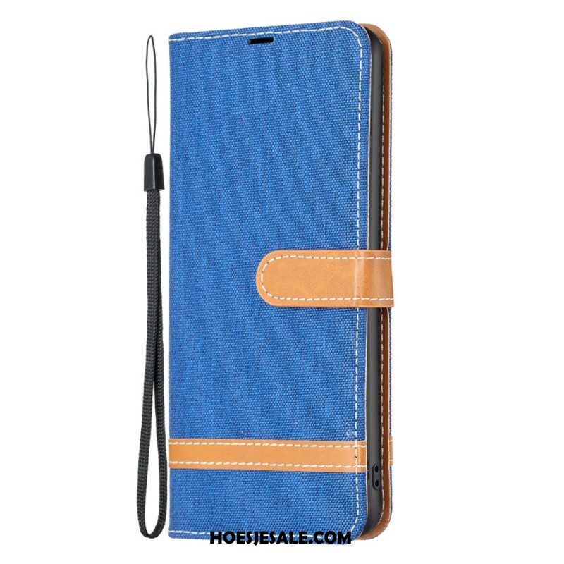 Leren Hoesje voor Xiaomi 12T / 12T Pro Met Ketting Band Van Stof En Leereffect