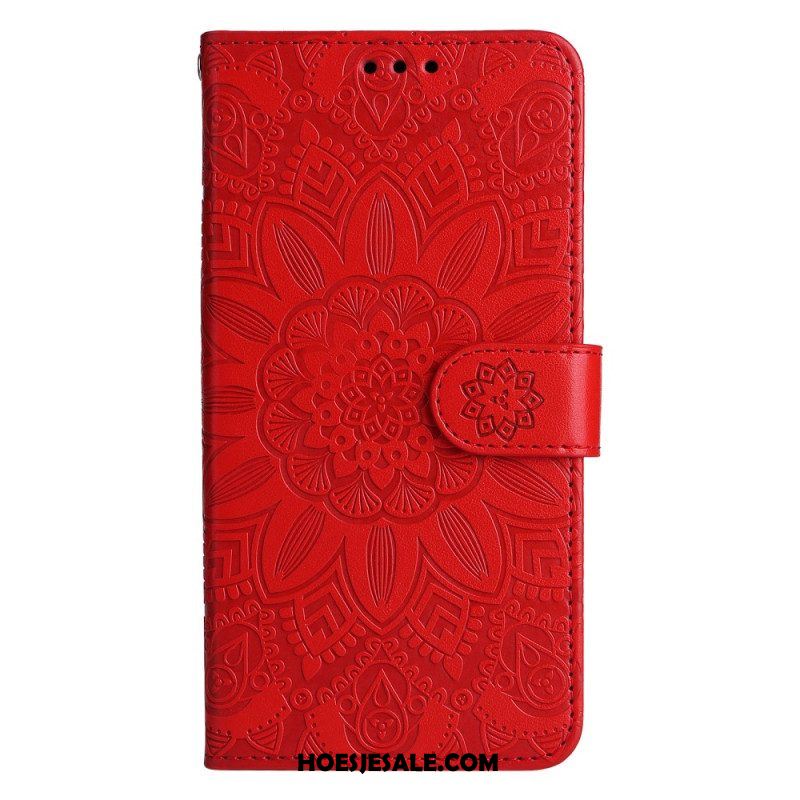 Leren Hoesje voor Xiaomi 13 Pro Mandala Zon Met Lanyard