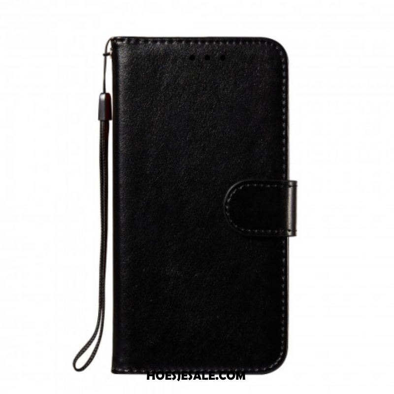 Leren Hoesje voor Xiaomi Redmi Note 10 / 10S Monochrome Lederen Stijl