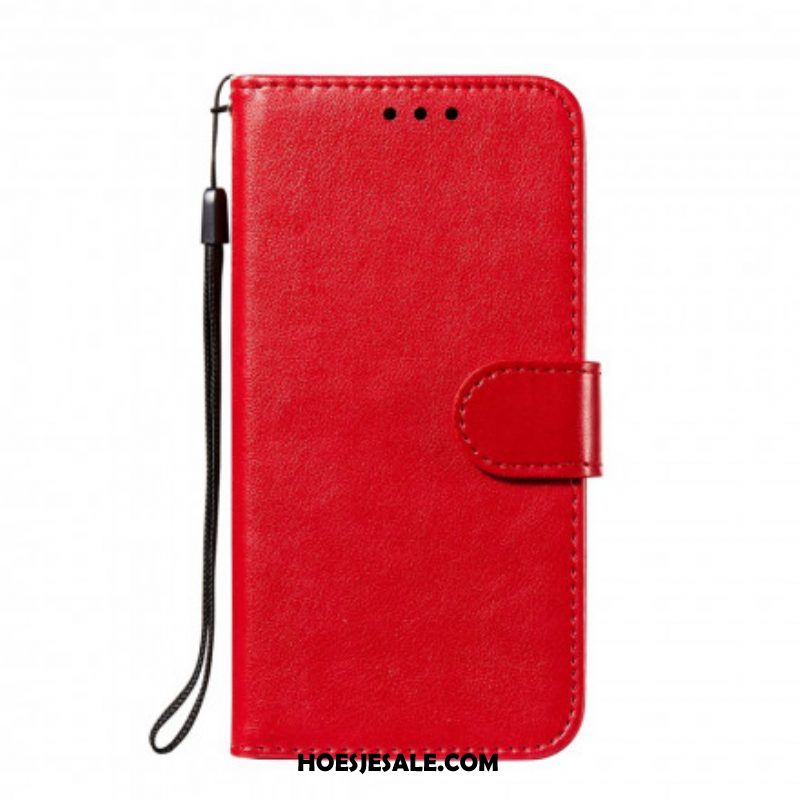 Leren Hoesje voor Xiaomi Redmi Note 10 / 10S Monochrome Lederen Stijl