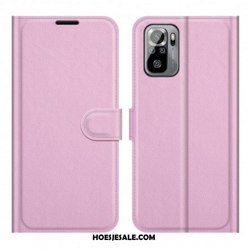 Leren Hoesje voor Xiaomi Redmi Note 10 / 10S Stijl Lederen Magnetische Sluiting