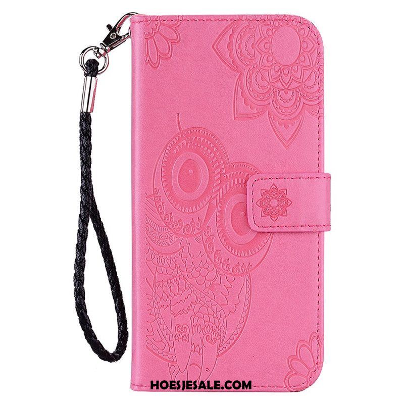 Leren Hoesje voor Xiaomi Redmi Note 11 Pro Plus 5G Mandala Uil