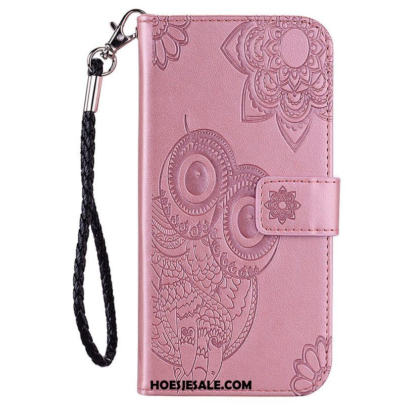 Leren Hoesje voor Xiaomi Redmi Note 11 Pro Plus 5G Mandala Uil