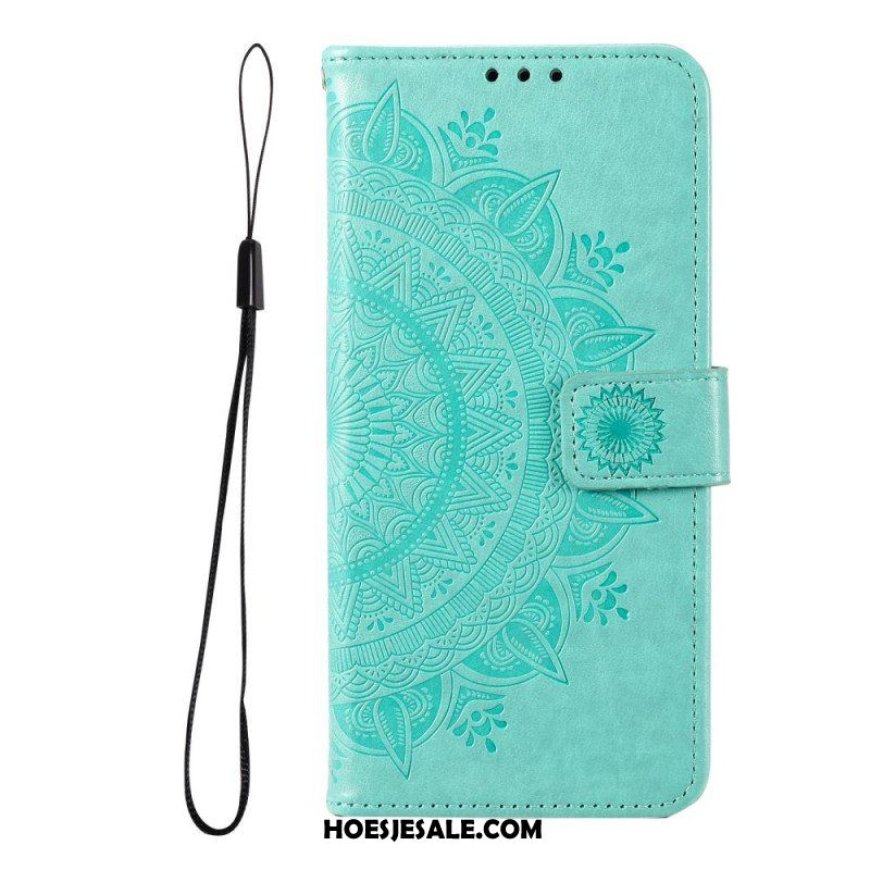 Leren Hoesje voor Xiaomi Redmi Note 11 Pro Plus 5G Zon Mandala