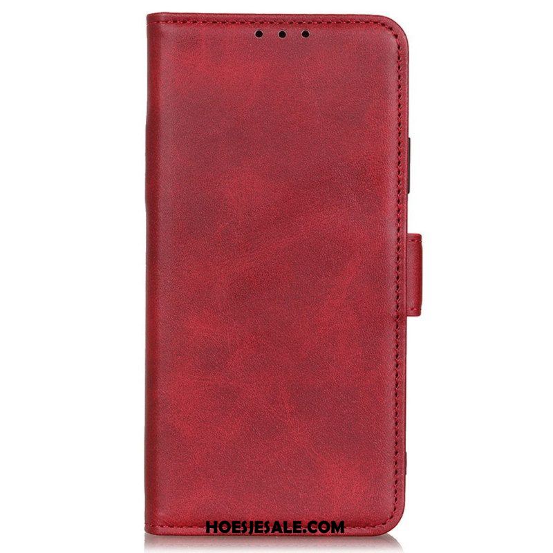 Leren Hoesje voor Xiaomi Redmi Note 12 5G Dubbele Sluiting