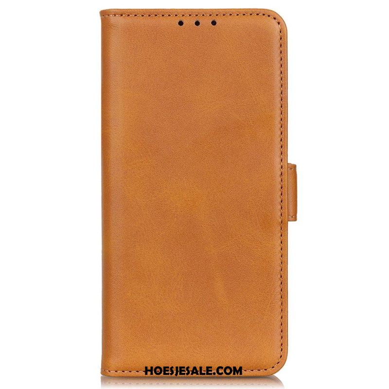 Leren Hoesje voor Xiaomi Redmi Note 12 5G Dubbele Sluiting