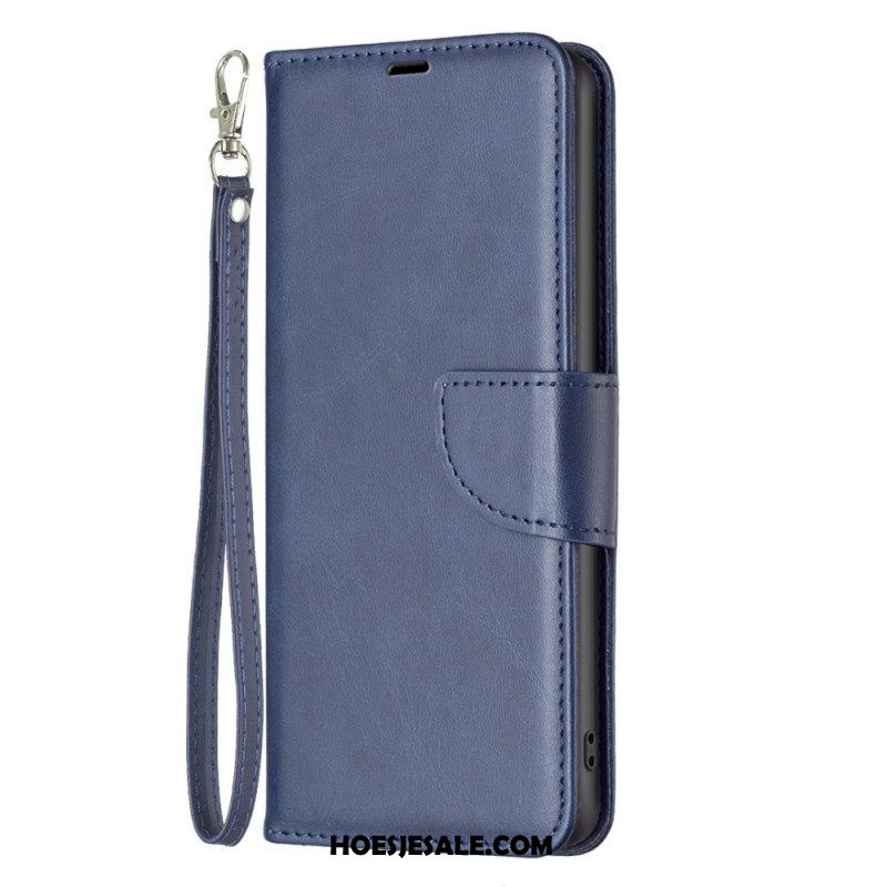 Leren Hoesje voor Xiaomi Redmi Note 12 5G Schuine Sluiting