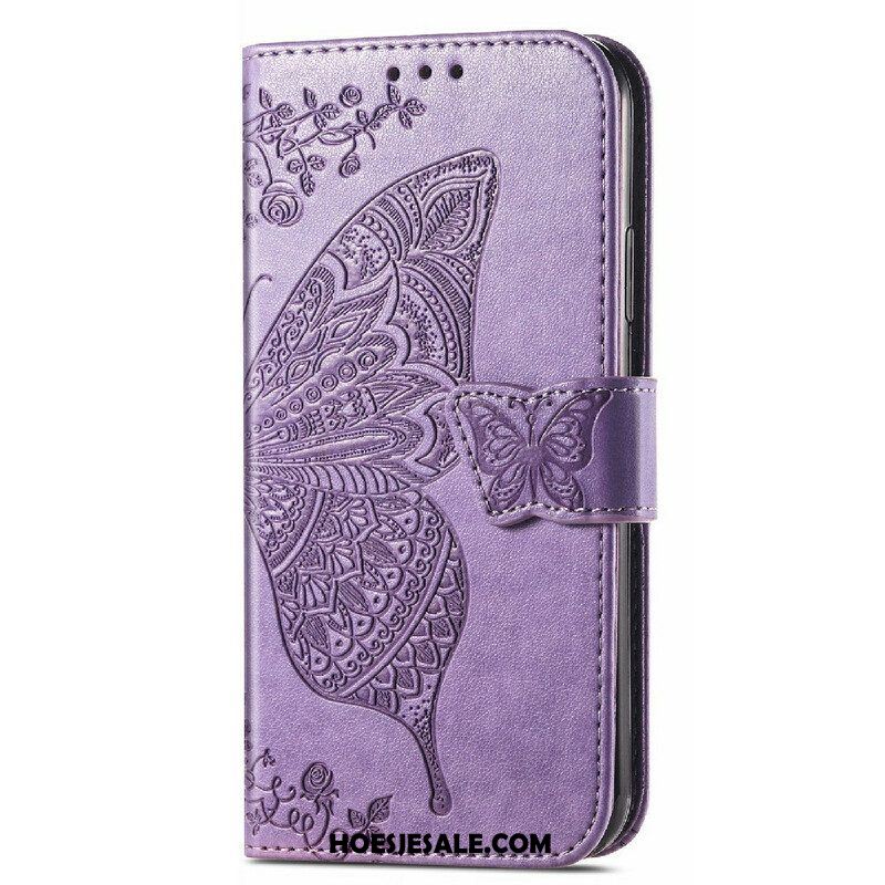 Leren Hoesje voor iPhone 13 Mini Halve Vlinders