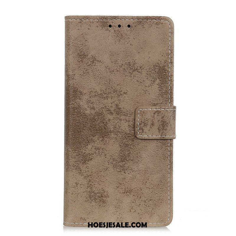 Leren Hoesje voor iPhone 13 Mini Vintage Leereffect