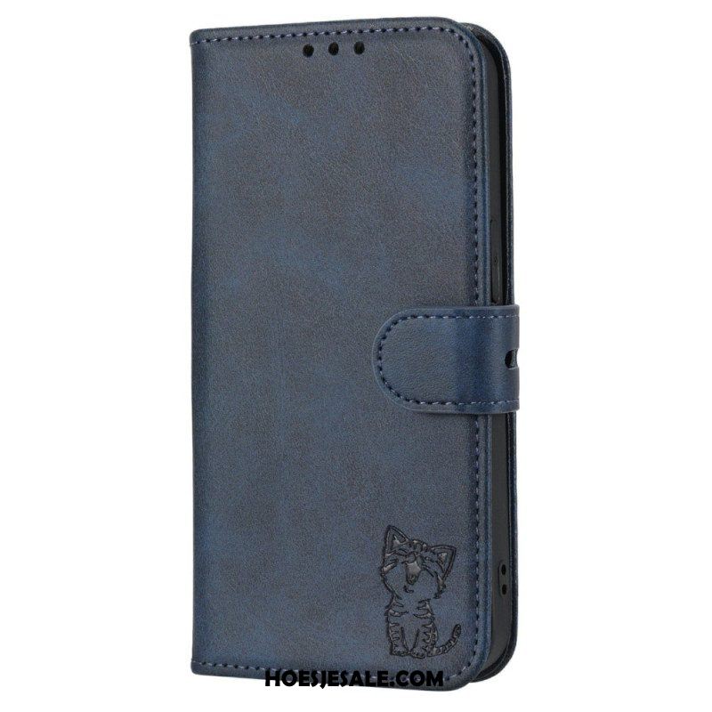 Leren Hoesje voor iPhone 14 Katje