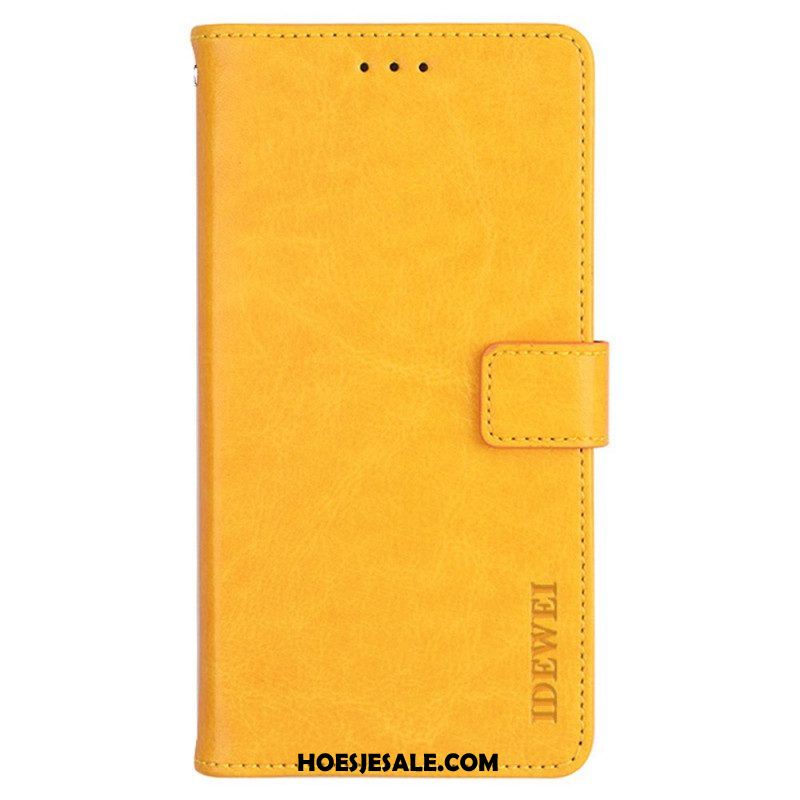 Leren Hoesje voor iPhone 14 Plus Imitatieleer Idewei