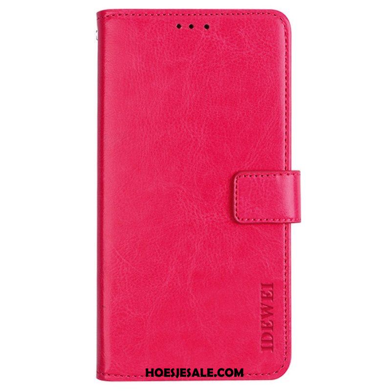 Leren Hoesje voor iPhone 14 Pro Imitatieleer Idewei