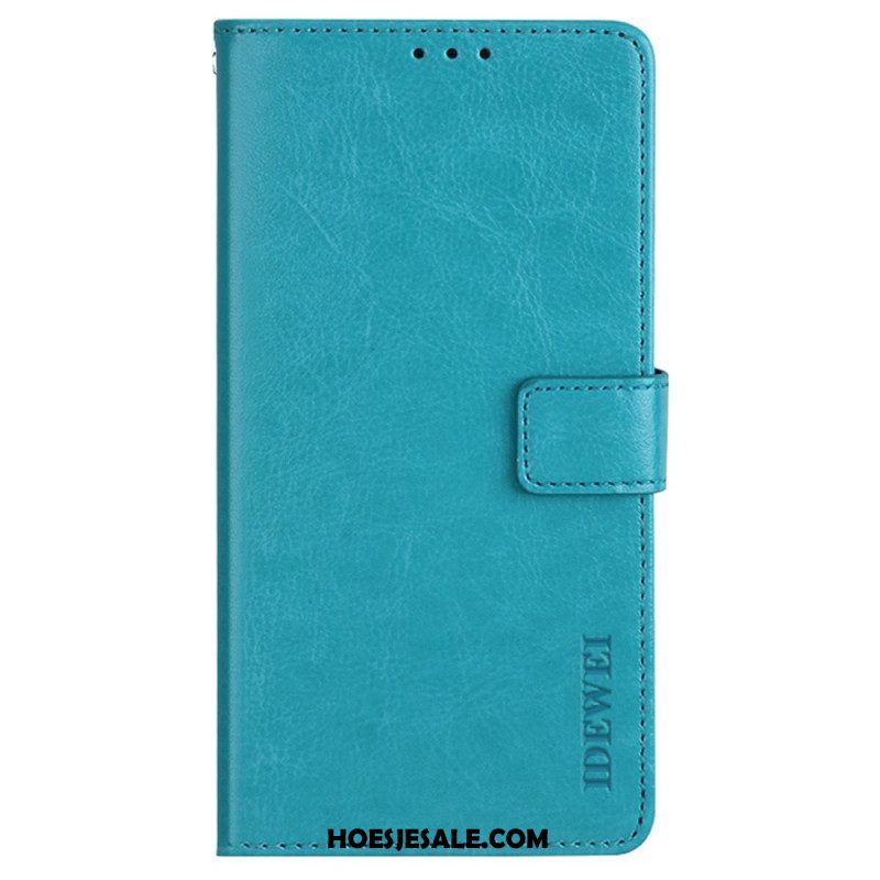 Leren Hoesje voor iPhone 14 Pro Imitatieleer Idewei