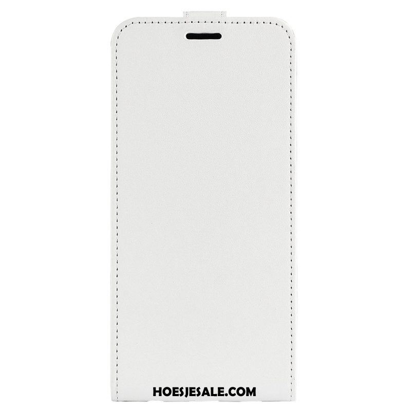 Leren Hoesje voor iPhone 14 Pro Max Folio-hoesje Verticale Flap Leer Effect