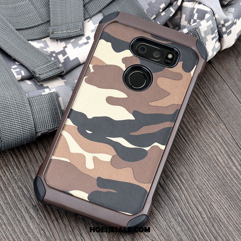 Lg V30 Hoesje Anti-fall All Inclusive Blauw Camouflage Mobiele Telefoon Sale