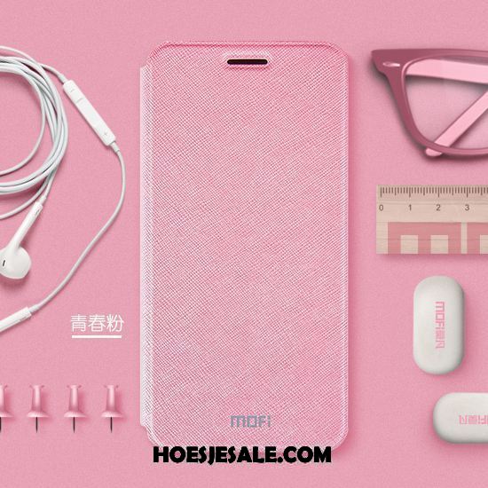 Oppo A83 Hoesje All Inclusive Clamshell Roze Leren Etui Zacht Kopen