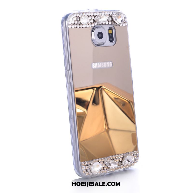 Samsung Galaxy S6 Hoesje Doorzichtig Zilver Hoes Siliconen Bescherming Sale