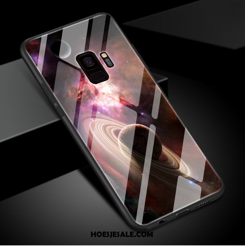 Samsung Galaxy S9 Hoesje Gehard Glas Mobiele Telefoon Eenvoudige Purper Hoes Sale