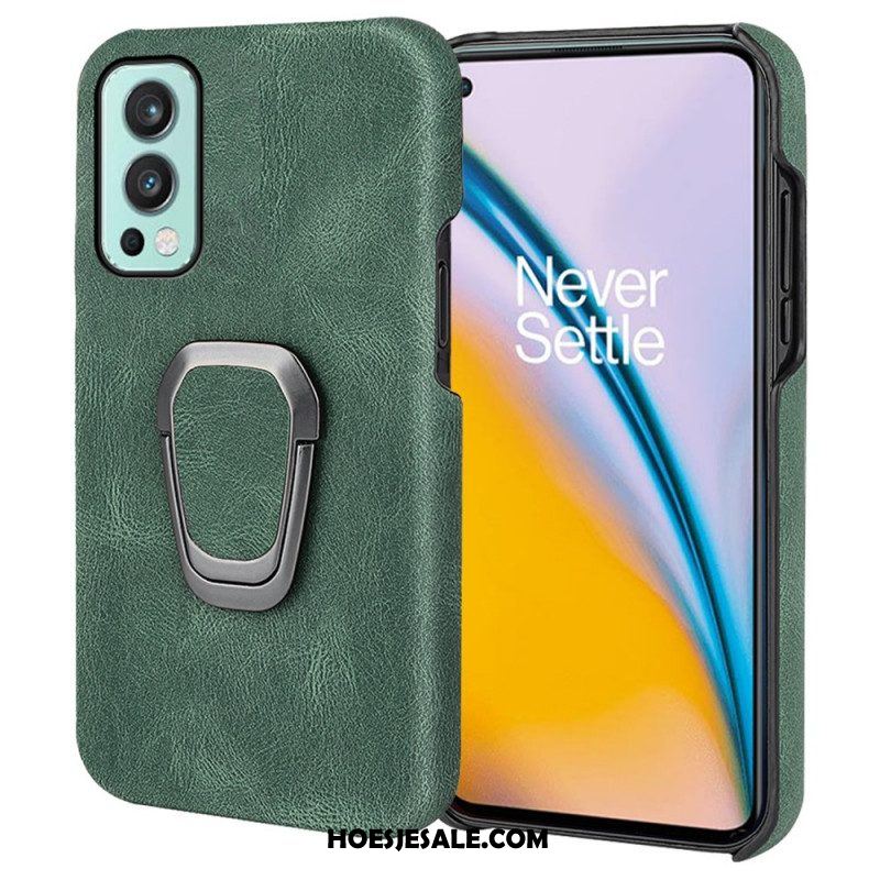 Telefoonhoesje voor OnePlus Nord 2 5G Leather Effect Ring-ondersteuning Nieuwe Kleuren