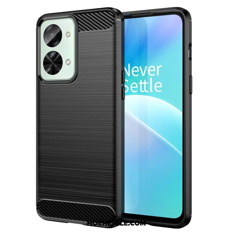 Telefoonhoesje voor OnePlus Nord 2T 5G Koolstofarm Geborsteld