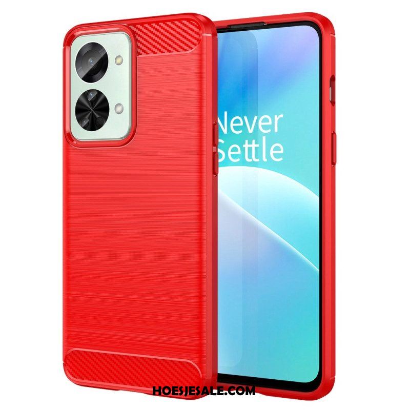 Telefoonhoesje voor OnePlus Nord 2T 5G Koolstofarm Geborsteld