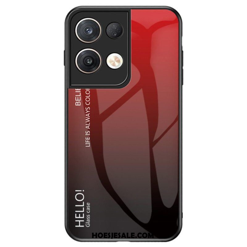 Telefoonhoesje voor Oppo Reno 8 Pro Gehard Glas Hallo