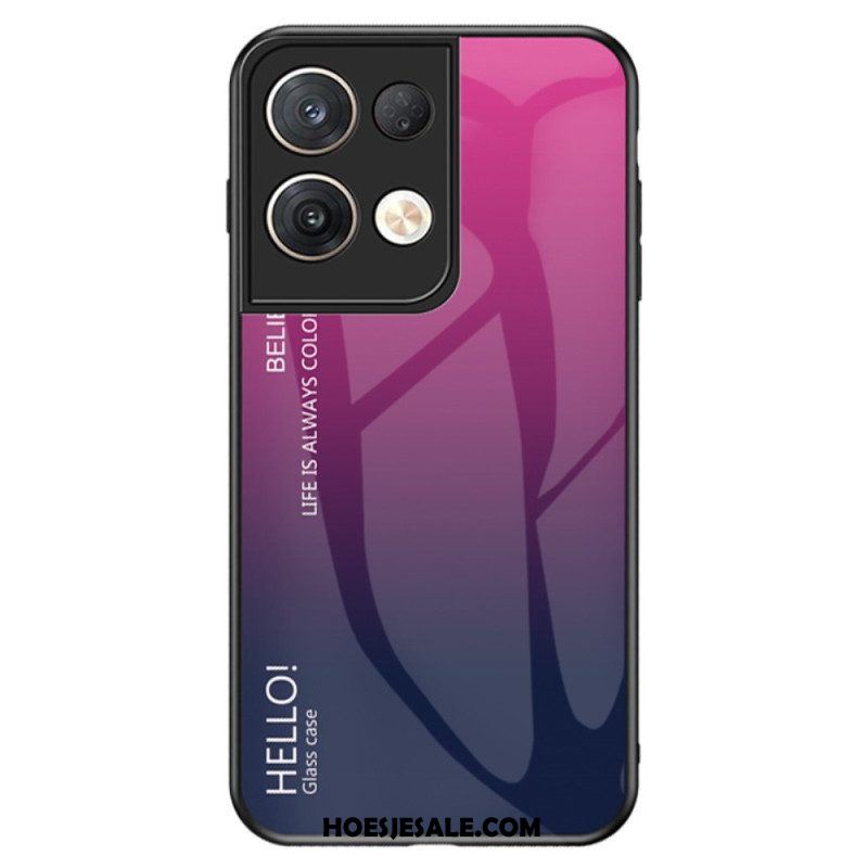 Telefoonhoesje voor Oppo Reno 8 Pro Gehard Glas Hallo