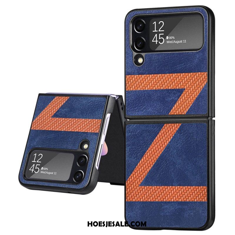 Telefoonhoesje voor Samsung Galaxy Z Flip 4 Folio-hoesje Stijl Leer Z Design