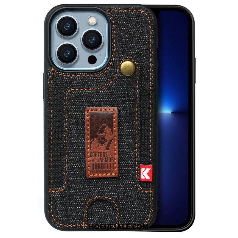 Telefoonhoesje voor iPhone 14 Pro Kaarthouder En Jeansriem