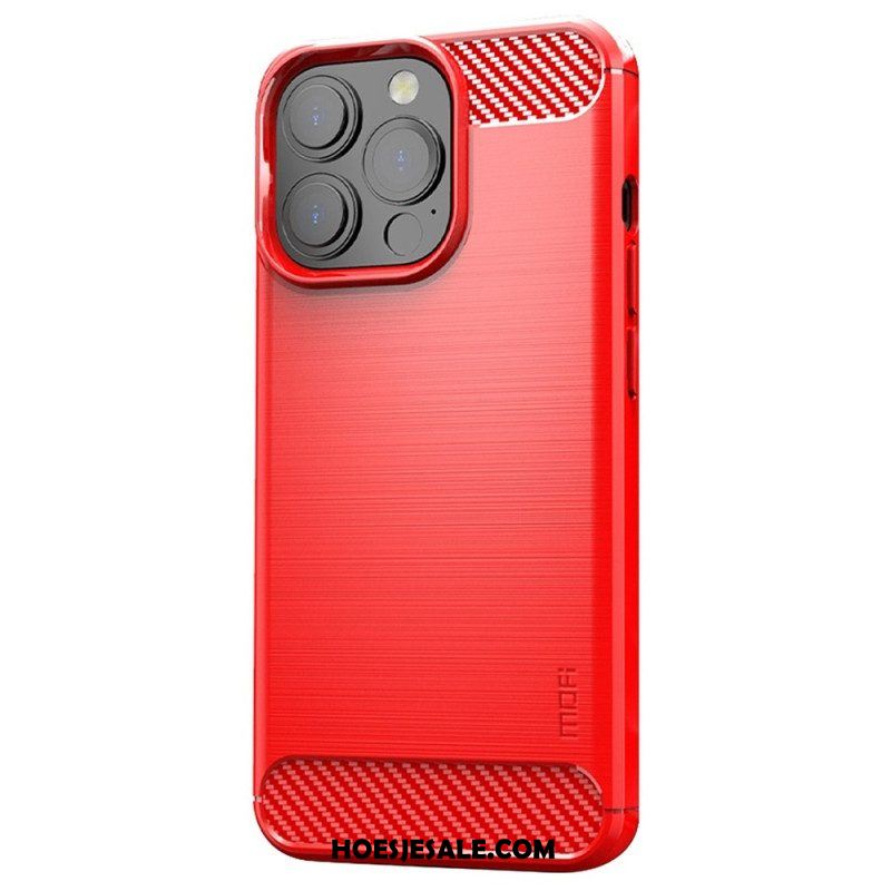 Telefoonhoesje voor iPhone 14 Pro Mofi Geborsteld Koolstofvezel