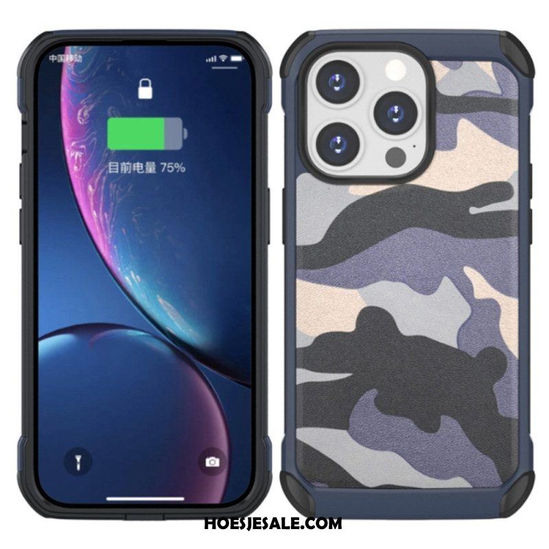 Telefoonhoesje voor iPhone 14 Pro Versterkte Camouflage