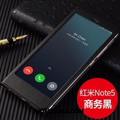 Xiaomi Redmi Note 5 Hoesje Leren Etui Anti-fall Rood Clamshell Mobiele Telefoon Aanbiedingen