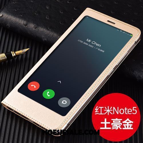 Xiaomi Redmi Note 5 Hoesje Leren Etui Anti-fall Rood Clamshell Mobiele Telefoon Aanbiedingen