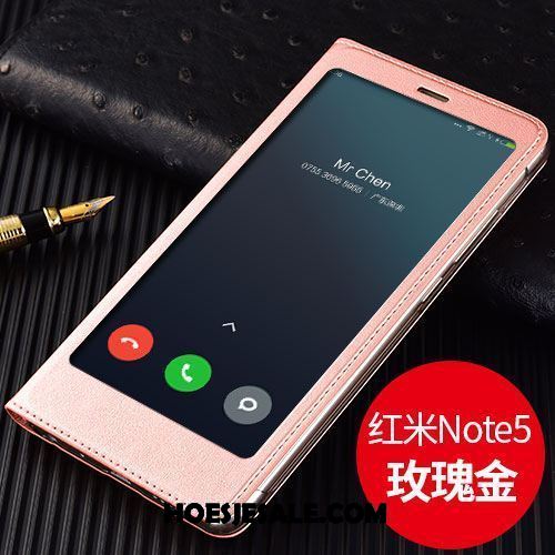 Xiaomi Redmi Note 5 Hoesje Leren Etui Anti-fall Rood Clamshell Mobiele Telefoon Aanbiedingen