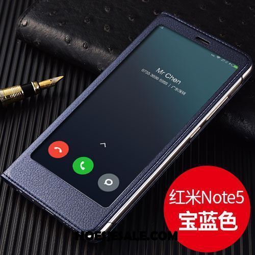 Xiaomi Redmi Note 5 Hoesje Leren Etui Anti-fall Rood Clamshell Mobiele Telefoon Aanbiedingen