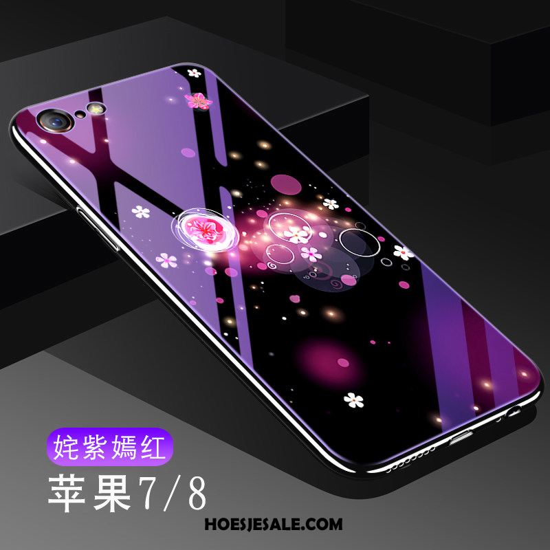 iPhone 7 Hoesje Scheppend Purper Glas Zacht Siliconen Korting