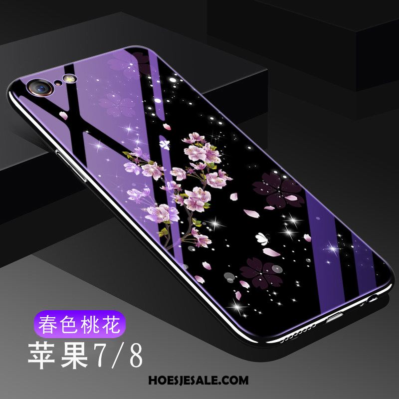 iPhone 7 Hoesje Scheppend Purper Glas Zacht Siliconen Korting