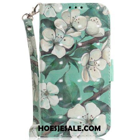 Bescherming Hoesje Oppo Reno 11 5g Aquarelbloemen Met Riempje