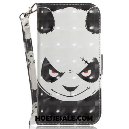 Bescherming Hoesje Oppo Reno 12f 5g Boze Panda Met Riem