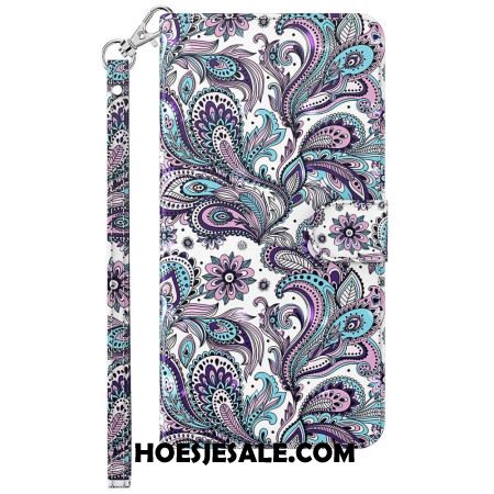 Bescherming Hoesje Samsung Galaxy S24 5g Paisleypatroon Met Bandje