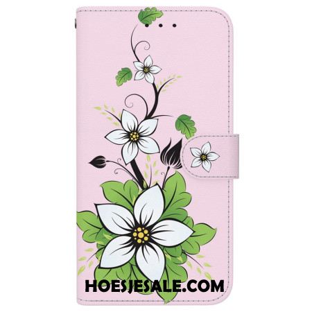 Bescherming Hoesje iPhone 16 Lelie Met Riempje