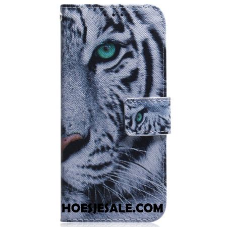 Bescherming Hoesje iPhone 16 Plus Witte Tijger