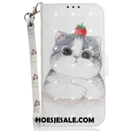 Bescherming Hoesje iPhone 16 Pro Max Schattige Kat Met Riem