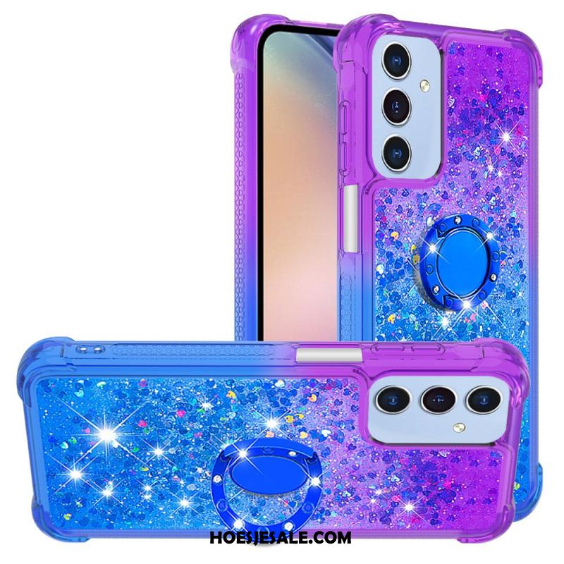 Case Hoesje Samsung Galaxy A15 5g Telefoonhoesje Steunring Met Glittergradiënt