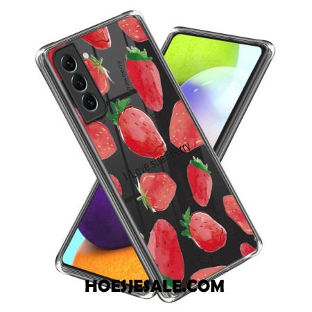 Case Hoesje Samsung Galaxy S24 5g Telefoonhoesje Transparante Aardbeien