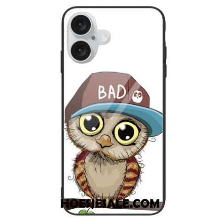 Case Hoesje iPhone 16 Plus Telefoonhoesje Slecht Chouette Gehard Glas