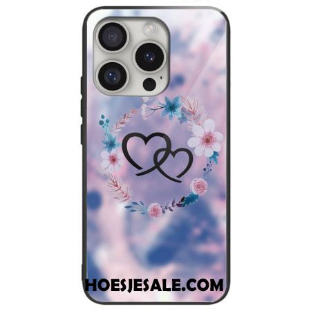 Case Hoesje iPhone 16 Pro Max Telefoonhoesje Hart Tot Hart Gehard Glas