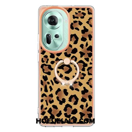 Cover Hoesje Oppo Reno 11 5g Telefoonhoesje Ringhouder Met Luipaardprint