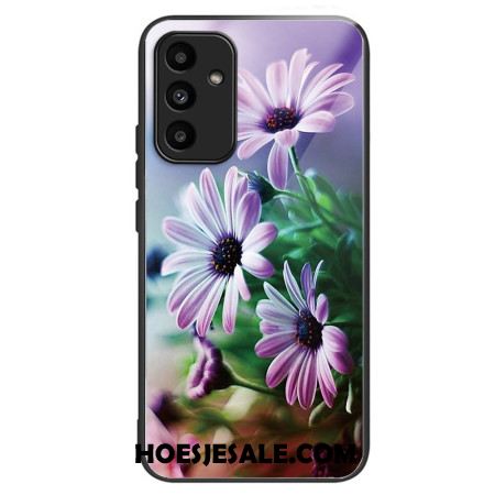 Cover Hoesje Samsung Galaxy A15 Telefoonhoesje Chrysanten Van Gehard Glas